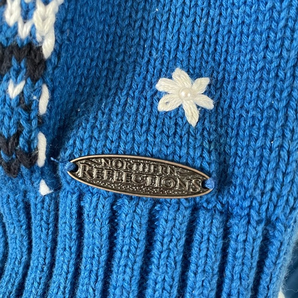 Vintage Northern Reflections Festive Winter Cardigan Sweater - Picture 3 of 6